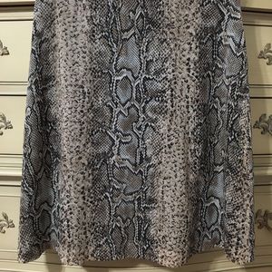 Dolce & Gabbana Vintage Silk Snake Print Skirt